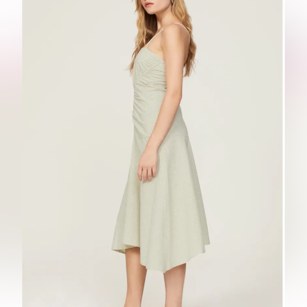 PROENZA SCHOULER White Label Green Gingham Checkered Dress 12 - Picture 8 of 13